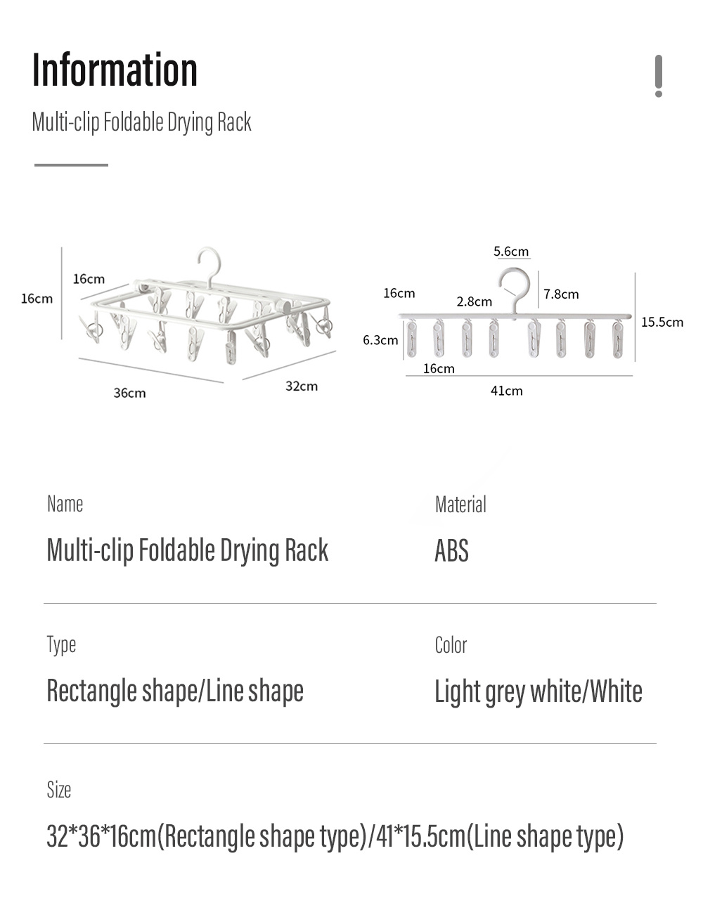 Multi-clip Foldable Drying Rack-8